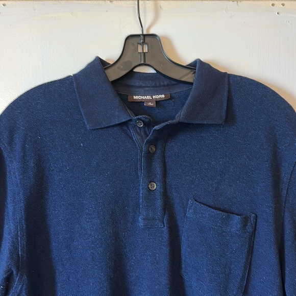 Navy Knit Polo - Medium - Picture 2 of 2
